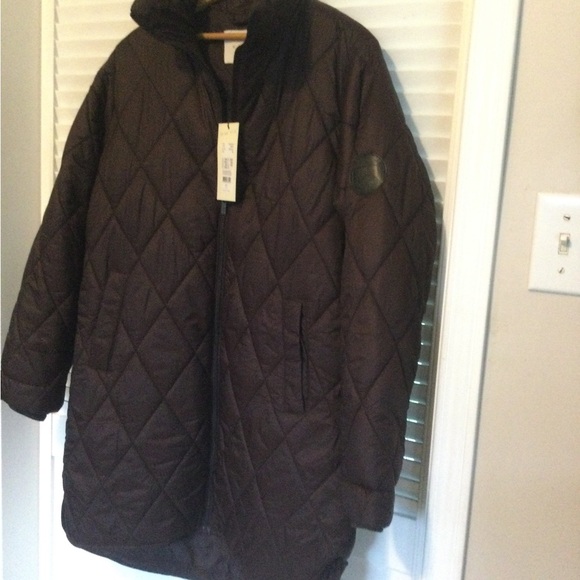 Kaffe KAlorelia Puffer Coat, Size 40, Dark Brown - Picture 3 of 8